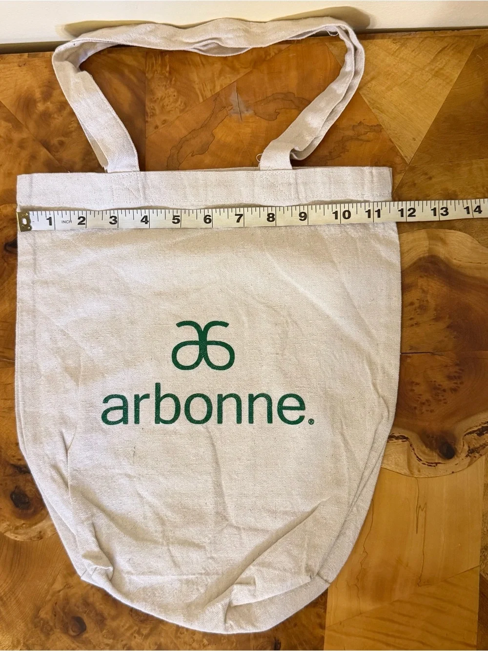 Arbonne Canvas Tote Bag Tan Cotton Fair Trade